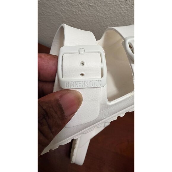Birkenstock Arizona Eva White Sandals Dual Adjustable Straps & Contoured Size 38 - Picture 6 of 8